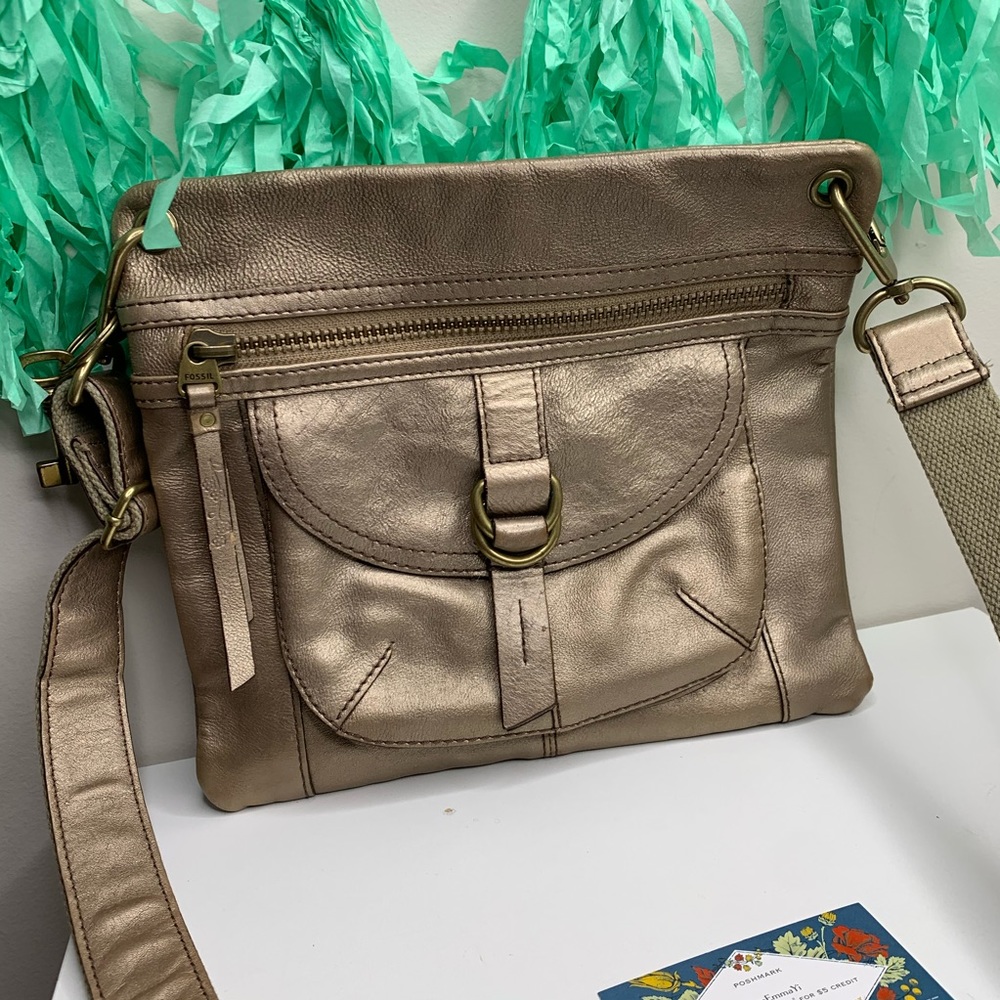 Vintage Fossil Metallic Crossbody